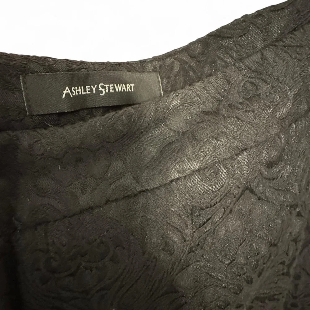 LN Ashley Stewart Elegant Black Patterned Pants - 16 - Picture 10 of 10